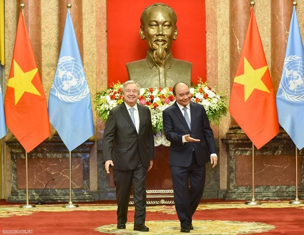Welcoming ceremony for UN Secretary General António Guterres to visit Vietnam