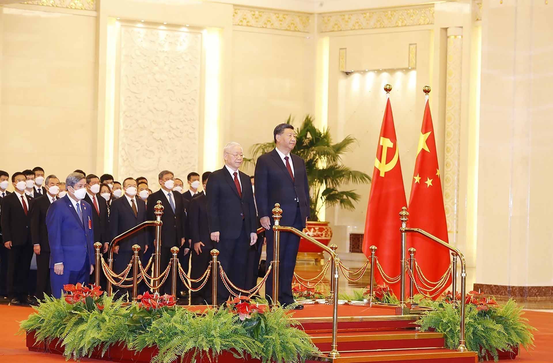 Welcome ceremony at highest level held for Vietnamese Party leader in China