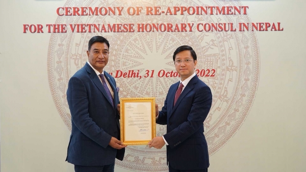 Trao quyết định bổ nhiệm Lãnh sự danh dự Việt Nam tại Nepal