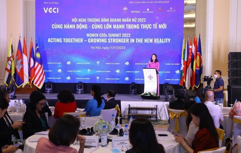 Vice President attends Women CEOs Summit 2022 and speeched. (Source: msn)