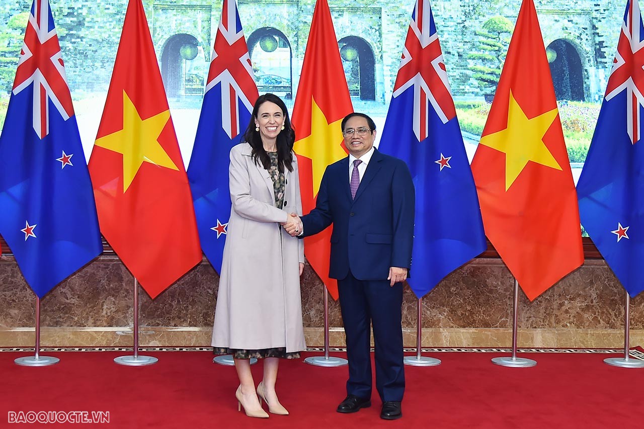 Welcome ceremony held for New Zealand Prime Minister