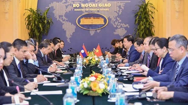An overview of seventh Vietnam-Laos political consultation. (Source: VNA)