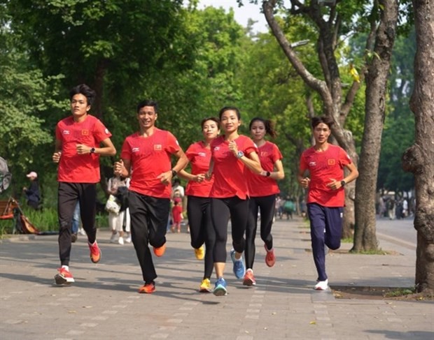 National athletes will compete at the Vietnam International Half Marathon which is an activity to celebrate the New Year by the Hanoi Department of Culture and Sports. (Photo: webthethao.vn)