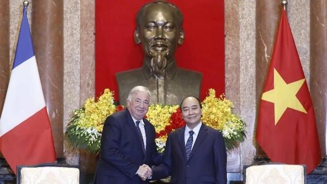President Nguyen Xuan Phuc receives French Senate President