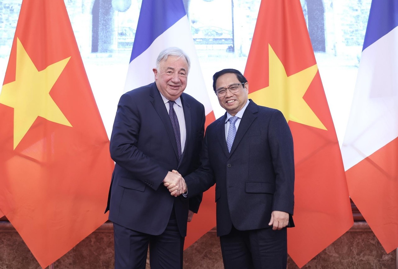 Prime Minister Pham Minh Chinh meets with French Senate President