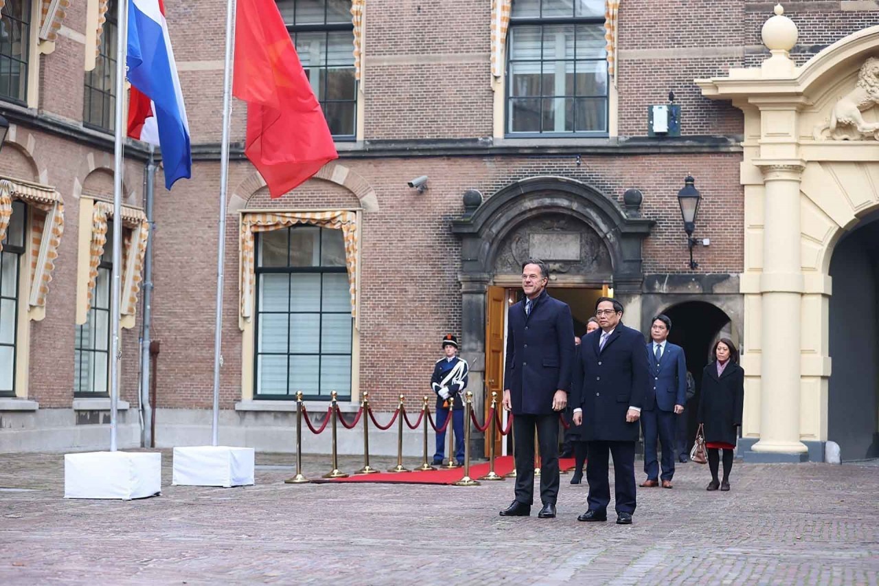 Welcome ceremony held for Prime Minister Pham Minh Chinh in Netherlands