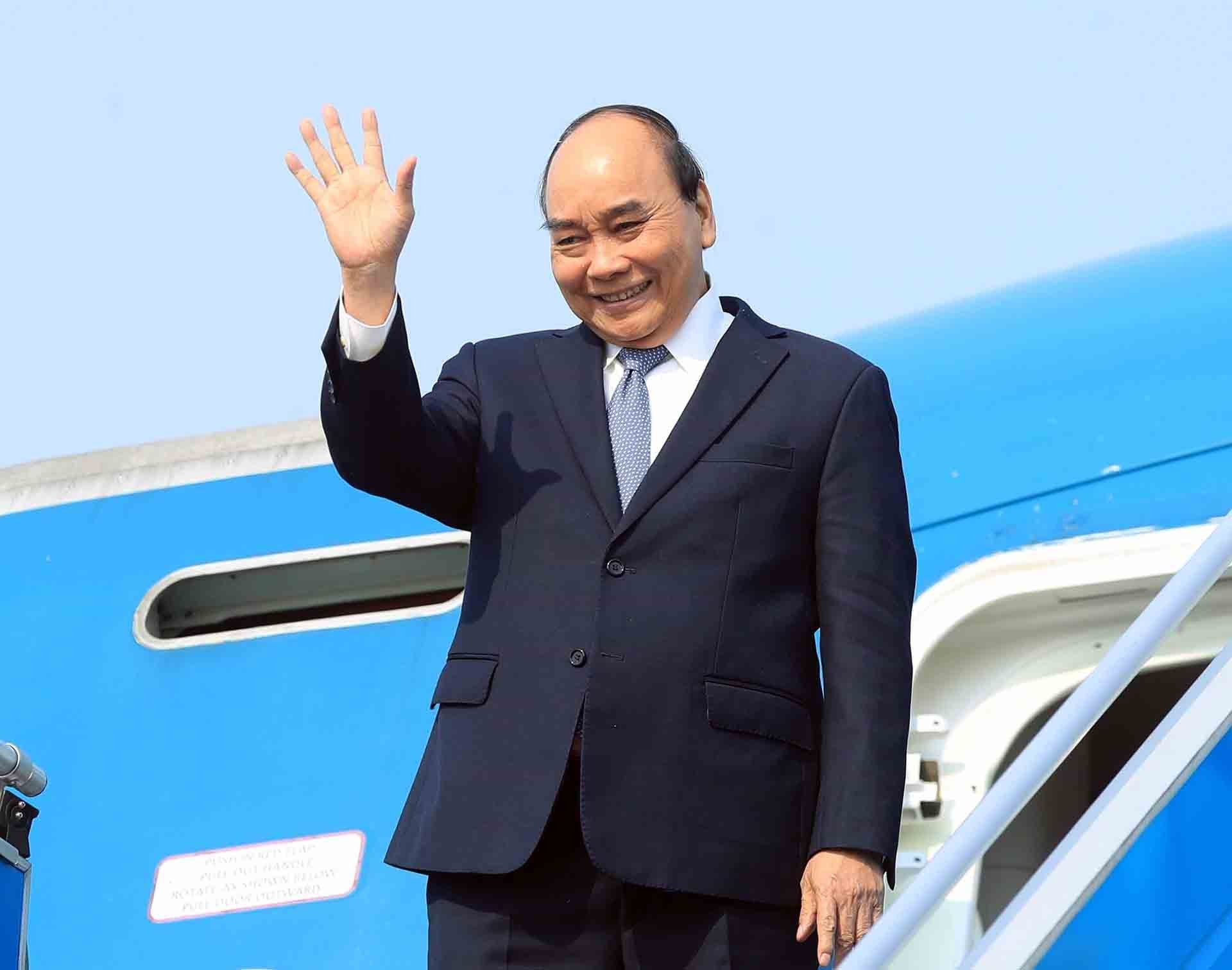 Chủ tịch nước Nguyễn Xuân Phúc lên đường thăm cấp Nhà nước tới nước Cộng hòa Indonesia. . (Nguồn: TTXVN)
