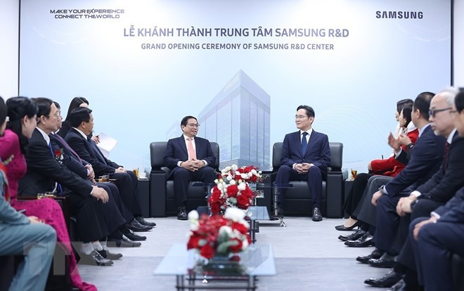 Prime Minister Pham Minh Chinh attends inauguration for Samsung R&D Centre in Hanoi