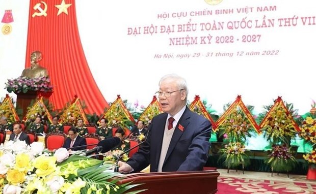 Party General Secretary Nguyen Phu Trong speaks at the event. (Photo: VNA)