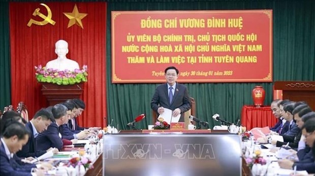 NA Chairman discusses development suggestions with Tuyen Quang