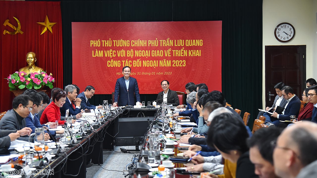 Deputy PM Tran Luu Quang works with Ministry of Foreign Affairs on task in 2023