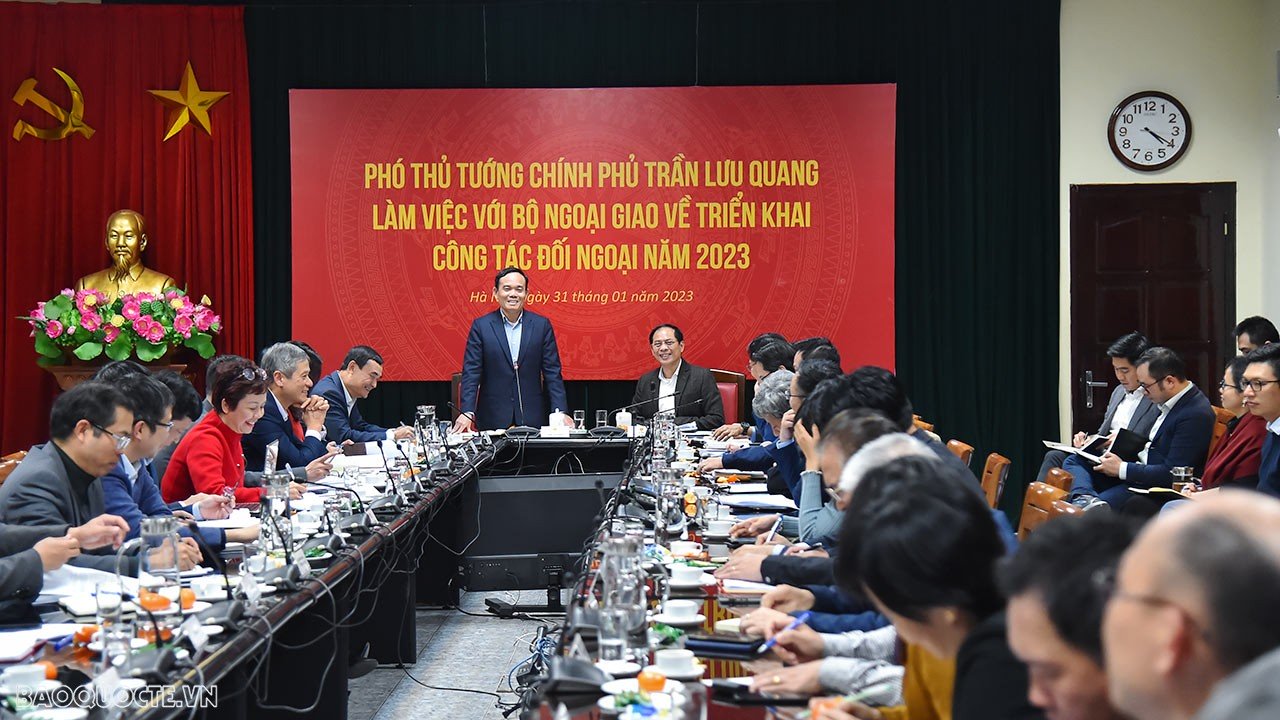 Deputy PM Tran Luu Quang works on Ministry of Foreign Affairs