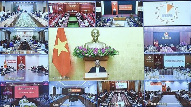 Prime Minister Pham Minh Chinh chairs monthly teleconference with localities
