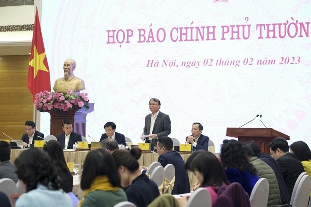 At the Government's regular press conference (Photo: VNA)