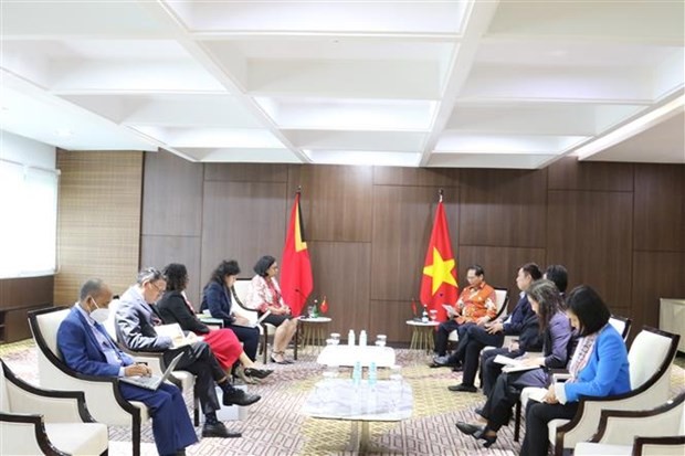 FM met Timor Leste's Minister of Foreign Affairs and Cooperation in Jakarta