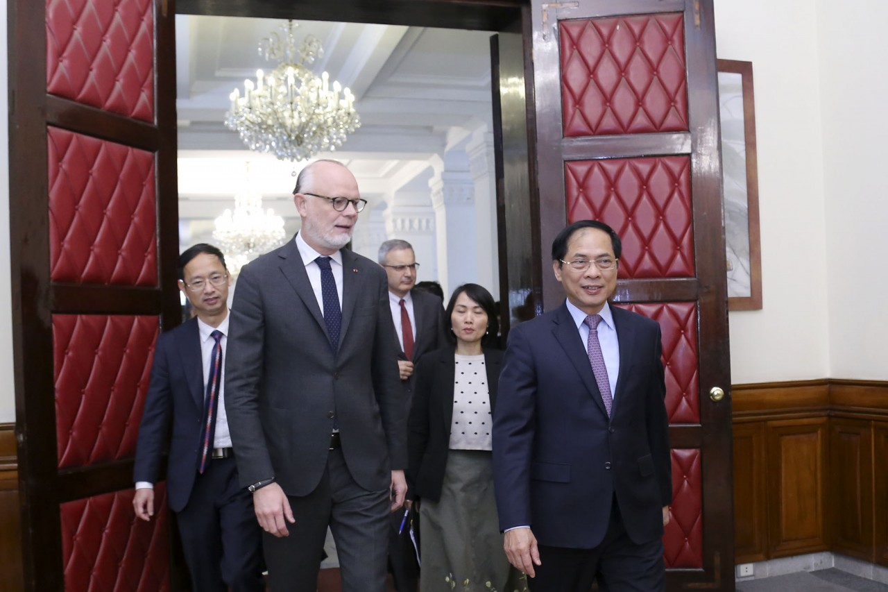 Foreign Minister Bui Thanh Son receives former French Prime Minister