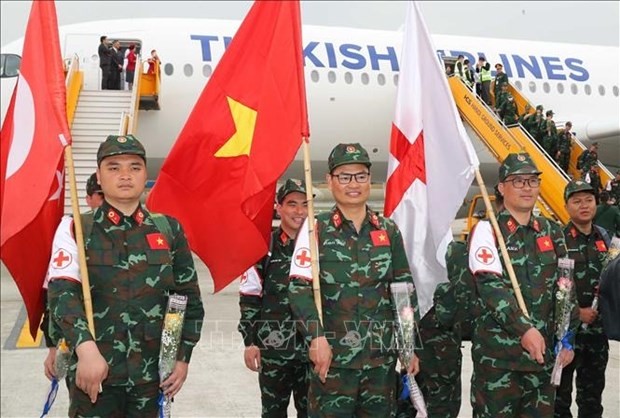 Vietnam military search and rescue team arrives home, completing mission in Turkey