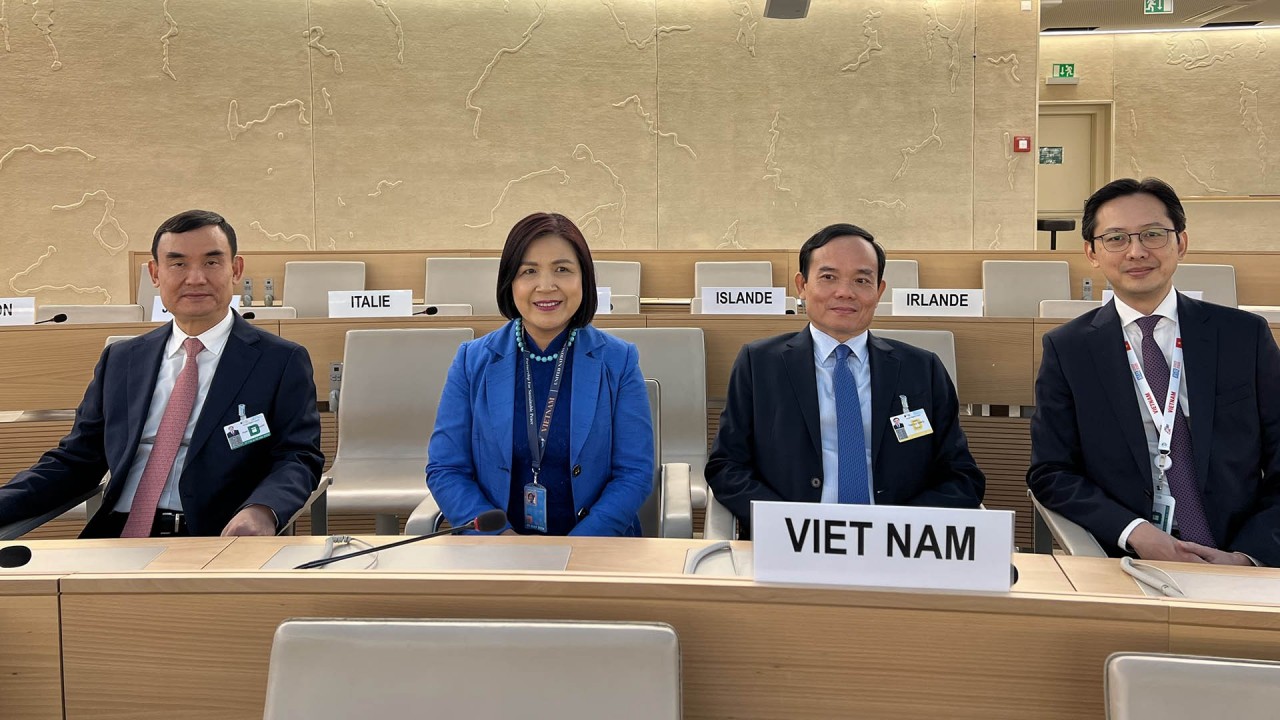 Deputy PM Tran Luu Quang addresses at high-level discussion of 52nd session of UNHRC