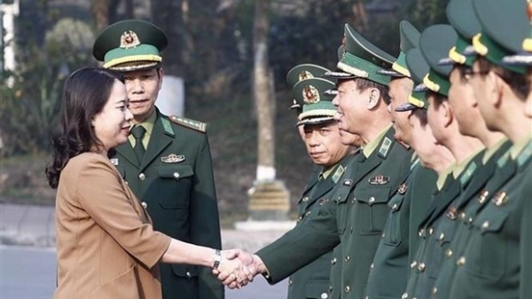 Acting President Vo Thi Anh Xuan visits Vietnam Academy of Border Defence Force