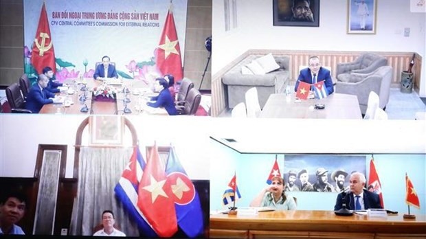 Head of Party's Commission for External Relations holds online talks with Cuban counterpart