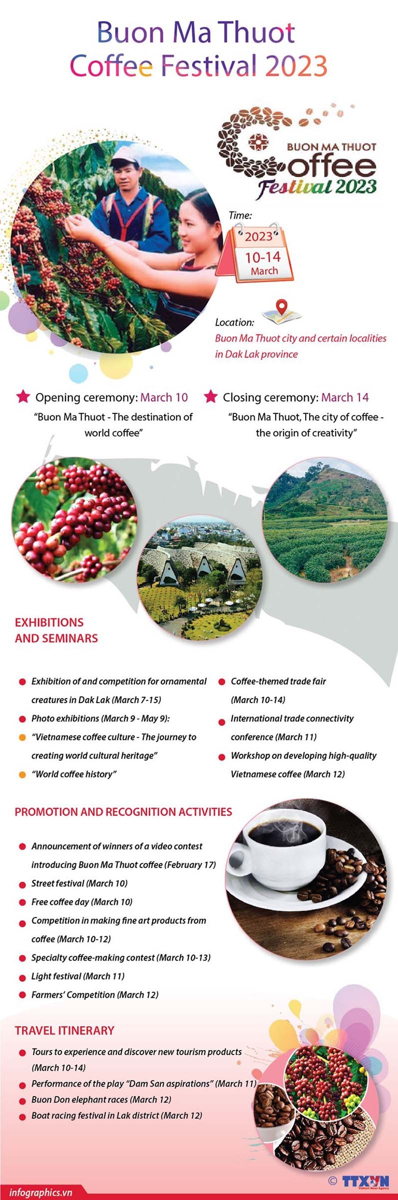Buon Ma Thuot Coffee Festival 2023 lasts from March 10-14