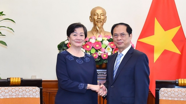 Foreign Minister Bui Thanh Son welcomes new Cambodian Ambassador
