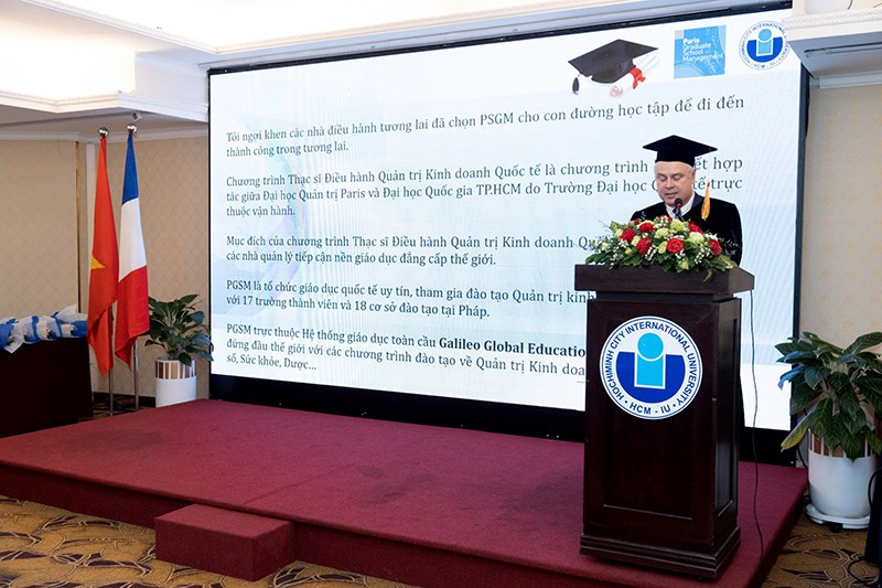 Dr. Alain Kruger – Director of PGSM System, speaking at the Graduation Ceremony