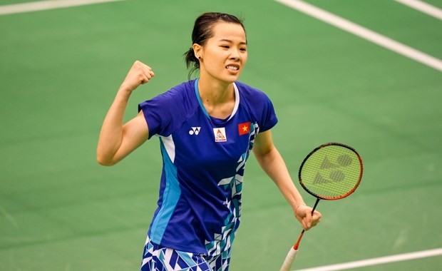 Vietnam's top female badminton player Nguyen Thuy Linh now 45th in the world ranking. (Photo: VNA)