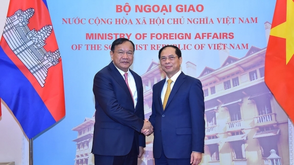 FM welcomed Cambodian Deputy PM, Minister of FA and Int'l Cooperation Prak Sokhonn