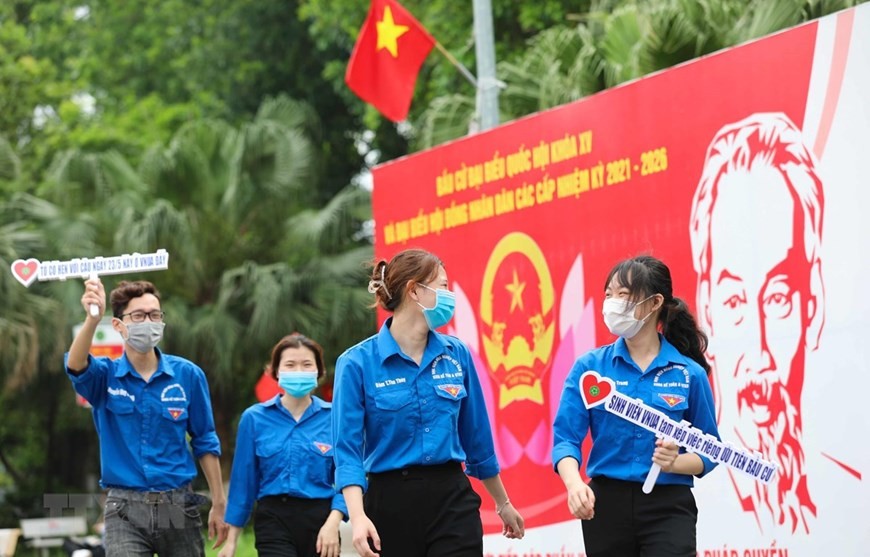 Young Vietnamese firmly believe in the Party. (Photo: VNA)