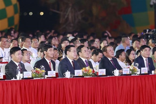 NA Chairman Vuong Dinh Hue attends opening of National Tourism Year 2023. (Source: VNA)