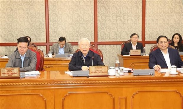 General Secretary chaired a meeting to review 10-year implementation of resolution on social policies