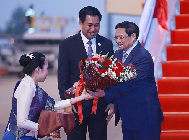Prime Minister Pham Minh Chinh arrives in Laos for 4th MRC Summit Prime Minister Pham Minh Chinh arrives in Laos for 4th MRC Summit