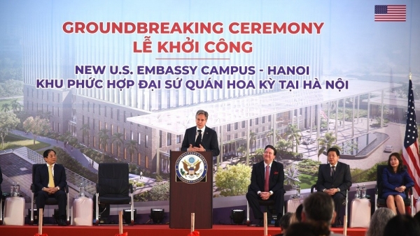 US Secretary of State Antony Blinken attended groundbreaking ceremony of US Embassy in Hanoi