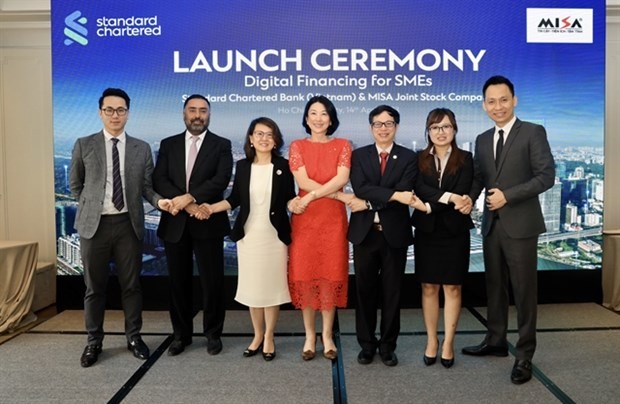Representatives from Standard Chartered Bank and MISA at the launch of their digital financing for SMEs via the MISA Lending platform. (Photo courtesy of the bank)