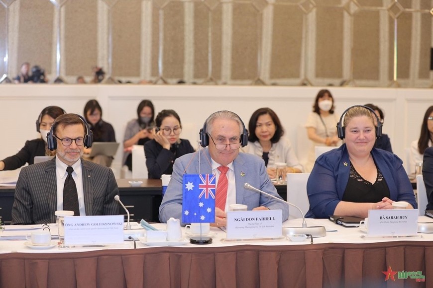 Australian Minister of Trade and Tourism Don Farrell highly appreciated the potential of cooperation between Vietnam and Australia. (Photo: qdnd)