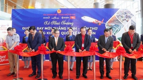 Vietjet Air inaugurated new route Can Tho-Quang Ninh