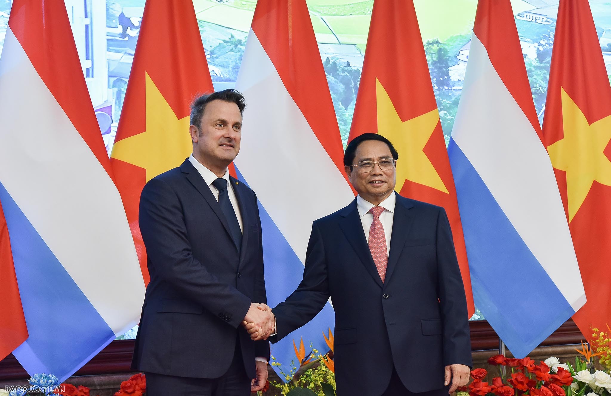 Điều này một lần nữa thể hiện sự quan tâm của bạn đối với Việt Nam, cũng như thể hiện tình cảm của cá nhân Thủ tướng Luxembourg dành cho Việt Nam và với Thủ tướng Chính phủ Phạm Minh Chính.