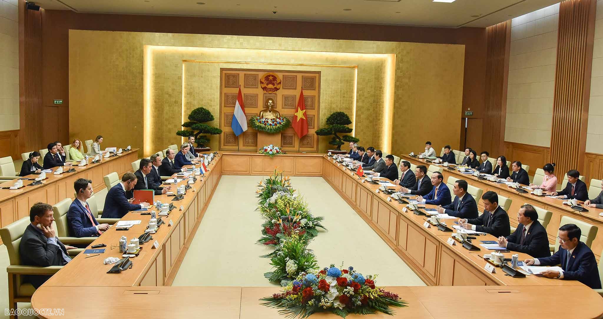 PM Pham Minh Chinh hosts welcome ceremony for Luxembourg&rsquo;s PM Xavier Bettel