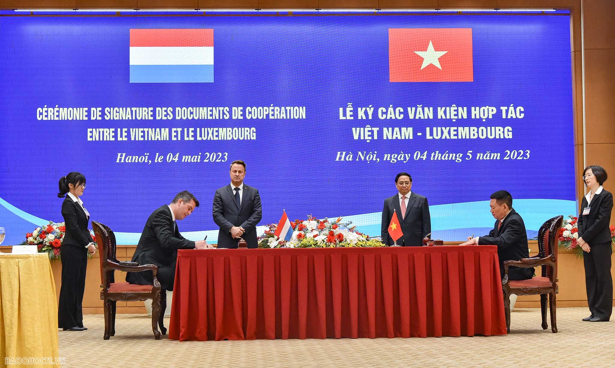 Vietnam and Luxembourg Prime Ministers hold talks in Hanoi