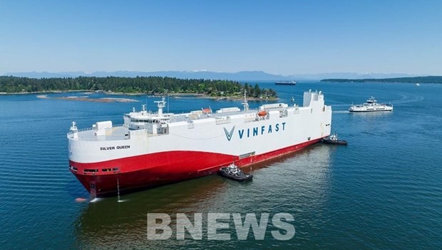 First VinFast VF 8 shipment arrives at Canada's Nanaimo  port