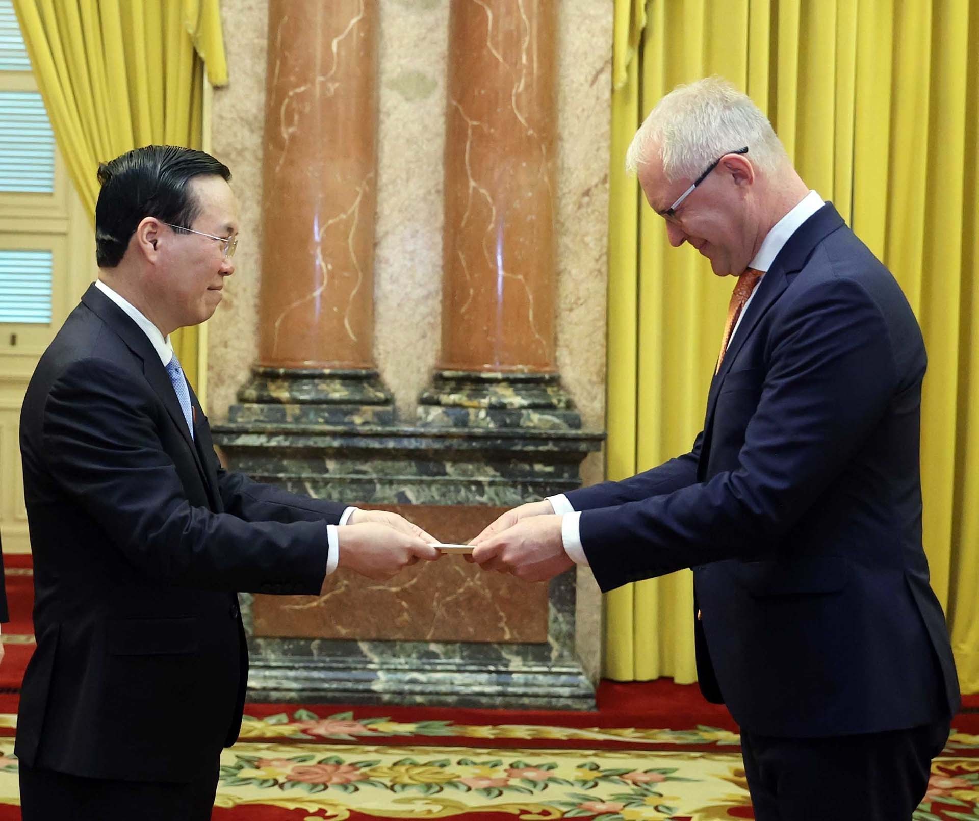 President Vo Van Thuong welcomes foreign ambassadors