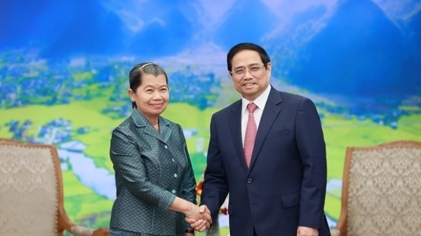 Prime Minister receives Cambodian Deputy Prime Minister Men Sam An