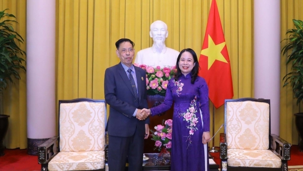 Vice President Vo Thi Anh Xuan receives Cambodian front delegation