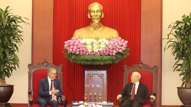 General Secretary Nguyen Phu Trong hosts Australian Prime Minister