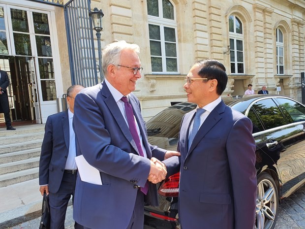 Foreign Minister Bui Thanh Son met French Senate President Gérard Larcher