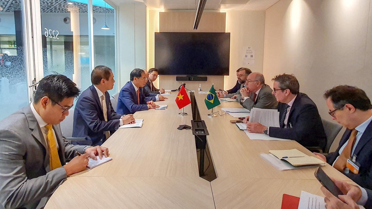 Foreign Minister Bui Thanh Son meets officials of Brazil, France, EC, Canada in Paris