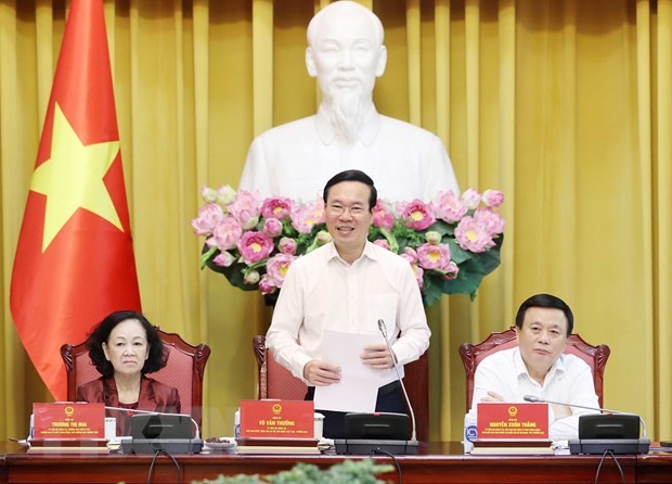 President Vo Van Thuong chairs first session of reform think tank