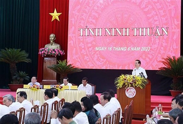 President Vo Van Thuong visits Ninh Thuan, asking to make most of potential