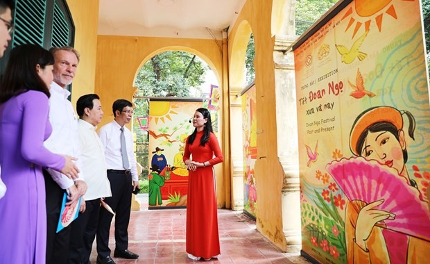 Re-enaction of traditional celebration of Doan Ngo festival in Hanoi